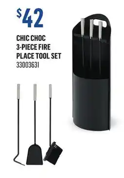 Canac Chic Choc 3-Piece Fireplace Tool Set offer