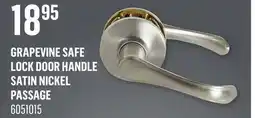 Canac Grapevine Safe Lock Door Handle Satin Nickel offer