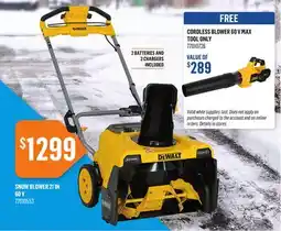 Canac Snow Blower 21 in 60 V offer
