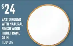 Canac Vasto Round Mirror with Natural Finish Wood Fibre Frame 20in offer