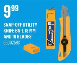 Canac Snap-Off Utility Knife BN-L 18mm and 10 blades offer