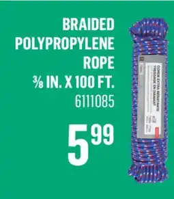 Canac Braided Polypropylene Rope 3/8in. x 100ft offer