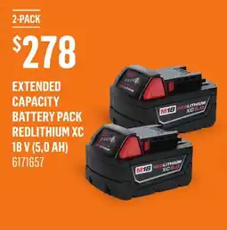 Canac Extended Capacity Battery Pack REDLITHIUM XC 18 V (5,0 Ah) offer