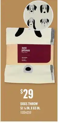 Canac Dogs Throw 51 1/8 in. x 63 in offer