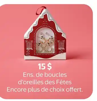 Walmart Ens. de boucles d'oreilles des Fêtes Encore plus de choix offert offer