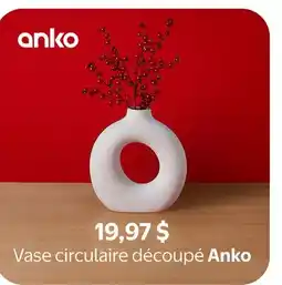 Walmart Vase circulaire découpé Anko offer
