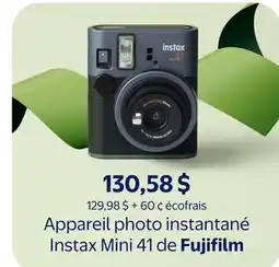 Walmart Appareil photo instantané Instax Mini 41 de Fujifilm offer