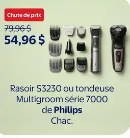 Walmart Rasoir S3230 ou tondeuse Multigroom série 7000 se Philips offer