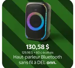 Walmart Haut-parleur Bluetooth sans fil a DEL onn offer