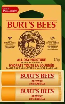 Walmart Paq de 2 baumes à lèvres Burt's Bees offer