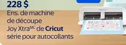 Walmart Ens. de machine de découpe Joy Xtra de Cricut série pour autocollants offer