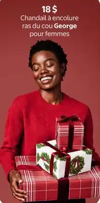 Walmart Chandail à encolure ras du cou George pour femmes offer