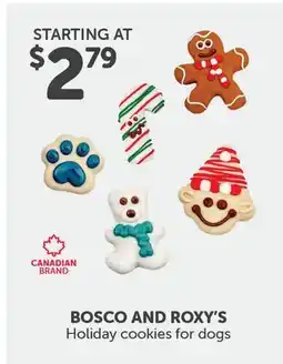 Mondou CANADIAN BRAND BOSCO AND ROXY'S Holiday cookies for dogs offer