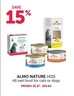 Mondou ALMO NATURE HQS All wet food for cats or dogs offer