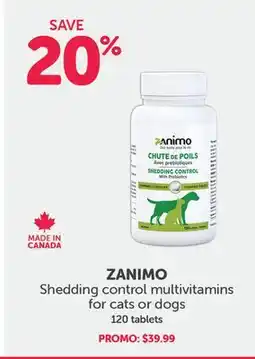 Mondou ZANIMO Shedding control multivitamins for cats or dogs offer