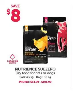 Mondou NUTRIENCE SUBZERO Dry food for cats or dogs offer