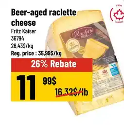 Mayrand Beer-aged raclette cheese offer