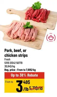 Mayrand Beef Strips Chicken Breast Strips Pork Strips offer