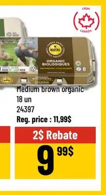 Mayrand Nutri-Oeuf Medium Brown Organic Egg 18 un offer