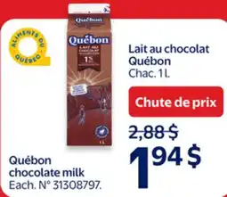 Walmart Québon chocolate milk offer