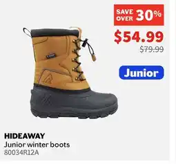 Sports Experts HIDEAWAY Junior winter boots offer