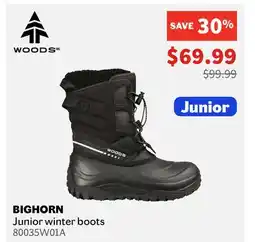 Sports Experts BIGHORN Junior winter boots WOODS offer
