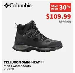 Sports Experts Columbia TELLURON OMNI-HEAT III Men's winter boots offer