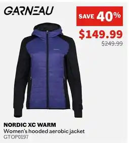 Sports Experts Garneau NORDIC XC WARM Women's hooded aerobic jacket offer