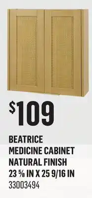 Canac Beatrice Medicine Cabinet Natural Finish 235/8inx259/16in offer