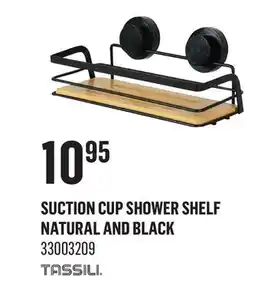 Canac Suction Cup Shower Shelf Natural and Black offer