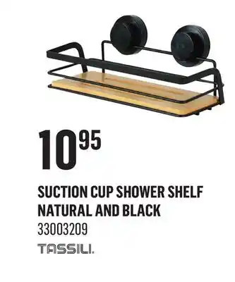 Canac Suction Cup Shower Shelf Natural and Black offer