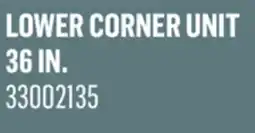 Canac lower corner unit 36in offer