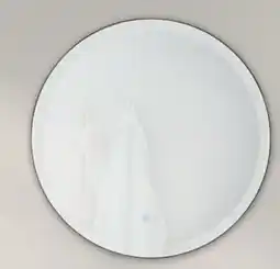 Canac Round LED Light Mirror with Matte Black Aluminum Frame 27 9/16 in offer