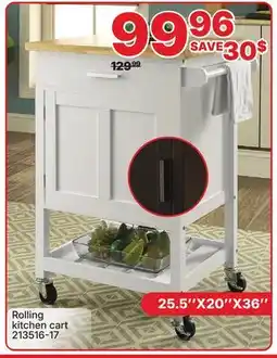Rossy Rolling kitchen cart offer