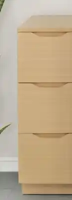 Canac DEBORA 3-DRAWER CABINET OAK FINISH offer