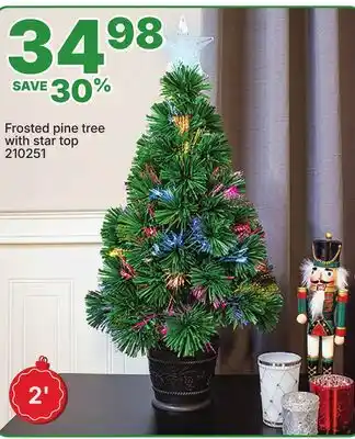 Rossy Frosted pine tree with star top offer