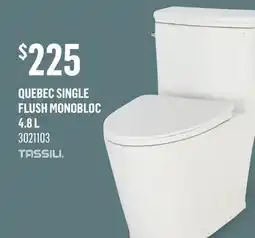 Canac Quebec Single Flush Monobloc Toilet 4.8 L offer
