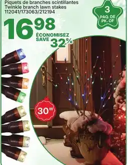 Rossy Piquets de branches scintillantes Twinkle branch lawn stakes offer