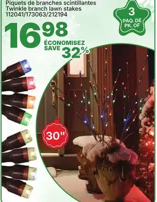 Rossy Piquets de branches scintillantes Twinkle branch lawn stakes offer