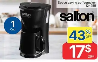 Rossy SALTON Space saving coffeemaker offer