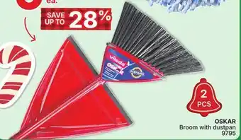 Rossy OSKAR Broom with dustpan offer