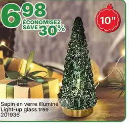 Rossy Sapin en verre illuminé Light-up glass tree offer