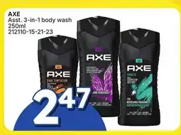 Rossy AXE Asst. 3-in-1 body wash offer