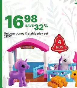 Rossy Unicorn poney & stable play set offer