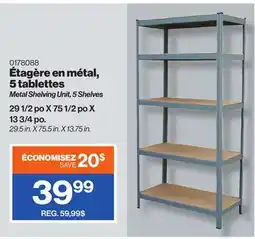 Patrick Morin Metal Shelving Unit, 5 Shelves offer