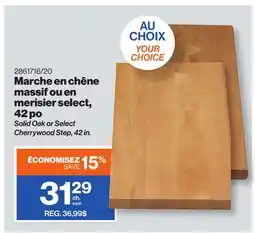 Patrick Morin Solid Oak or Select Cherrywood Step offer