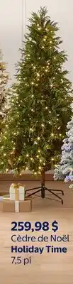 Walmart Cèdre de Noël Holiday Time 7,5 pi offer