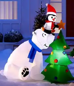 Walmart Scène gonflable avec ours polaire Holiday Time 5 pi offer