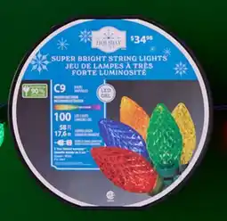 Walmart Jeu de 100 lumieres C9 à DEL Holiday Time offer
