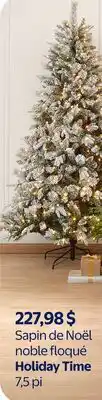 Walmart Sapin de Noël noble floqué Holiday Time offer